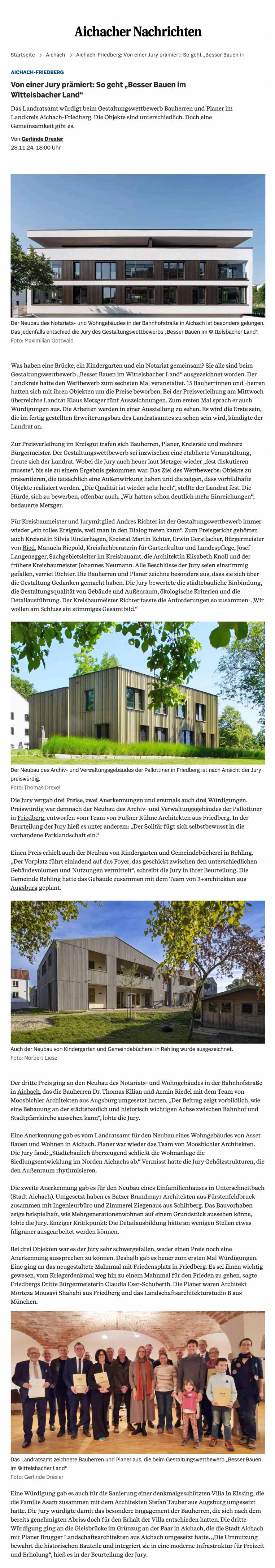 Presseartikel 2024 Fußner kühne architekten Hotel Maximilians